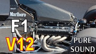 F1 V12 Start Engine Sound Compilation HONDA FERRARI LOTUS [upl. by Kroy]