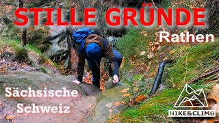 Riskant  Kletterei in den stillen Gründen bei Regen  Rathen  Sächsische Schweiz [upl. by Asik]