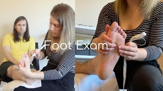 Foot Exam with Measuring Molding and Fitting for Orthotics [upl. by Ahsayn]