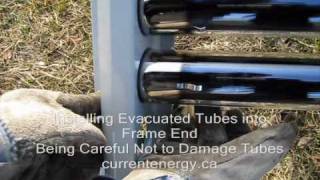 CURRENTENERGYCA  VTC400 Tube Installation  Evacuated Tube Solar Thermal System  Barrie ON Canada [upl. by Eniale808]