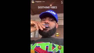 LeBron Reacts To Bronny Smoking Nuggets Pack [upl. by Luahs]