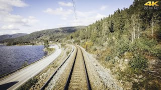 TRAIN DRIVERS VIEW Going from the Depot in Oslo to Ål in September [upl. by Hirza727]