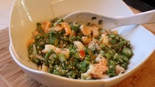 Fry Okra With Shrimp [upl. by Gnek]