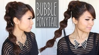 Bubble Ponytail Hairstyle  Medium to Long Hair Tutorial [upl. by Gelasias]