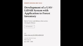 Development of a UAVLiDAR System with Application to Forest Inventory  RTCLTV [upl. by Fayina698]