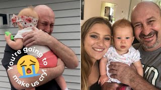 First Time Grandfather Meets Granddaughter After 10 Month Wait [upl. by Tarsuss776]