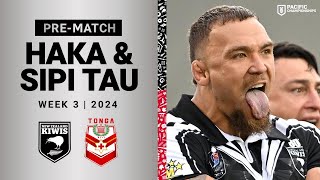 Pacific Championships 2024  Haka amp Sipi Tau  Kiwis v Tonga  PreMatch Ceremony [upl. by Ydnarb591]