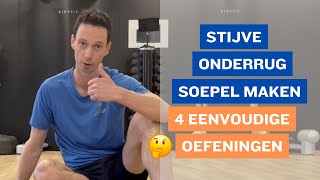 Stijve Onderrug Soepel Maken met deze Effectieve Rugoefeningen 🧑‍⚕️🧘 [upl. by Eitteb]