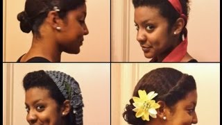 4 Easy Stylish Ways to Bun Your Transitioning Hair [upl. by Vladamir]