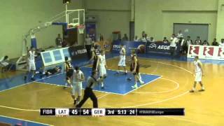 Isaiah Hartenstein  21 PTS amp 11 REB amp 3 AST vs Latvia  2015 U18 European Championship [upl. by Ilesara]