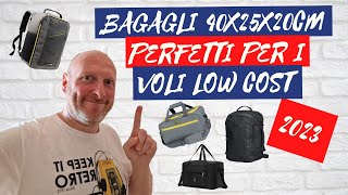 7 BAGAGLI A MANO RYANAIR 40x25x20cm VOLI LOW COST [upl. by Ninnette398]