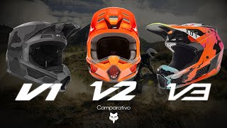 Comparativo de Capacetes FoxRacing V1 vs V2 vs V3  Qual Escolher [upl. by Ause302]