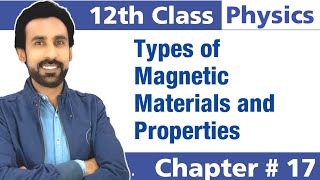 Paramagnetic Diamagnetic and Ferromagnetic Materials  12th Class Physics  Chapter 17 [upl. by Kaitlynn]