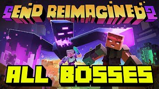 Minecraft End Reimagined All BossesAll Boss Fights  Minecraft Marketplace Mod PC PS4 Mobile [upl. by Dasa]