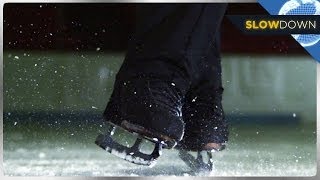 Amazing Ice Skating Tricks IN SLOW MOTION [upl. by Dinsdale457]