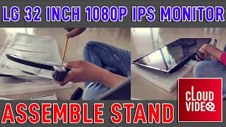 How to Assemble LG 32MN58H 32 inch Monitor Stand [upl. by Ennahoj837]