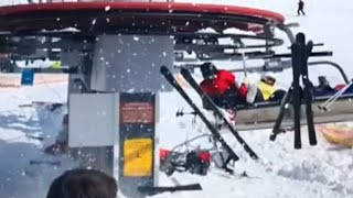 Erschreckende Bilder Skilift gerät außer Kontrolle [upl. by Aisyat]