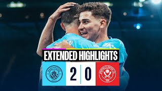 EXTENDED HIGHLIGHTS  Man City 20 Sheffield United  Rodri amp Alvarez score in last game of 2023 [upl. by Aloap]