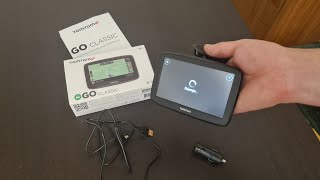 Unboxing TomTom GO classic car navigation [upl. by Anaicul]