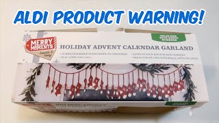 Aldi Product Warning  Holiday Advent Calendar Garland [upl. by Sandell]