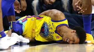 Patrick McCaw Back Injury Vince Didnt mean to do this [upl. by Arev358]