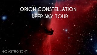 Orion Constellation Deep Sky Tour Nebulae [upl. by Fitalludba245]