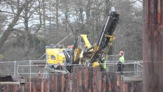 Sheet Piling UK at Huntington Water Treatment Works [upl. by Seira]