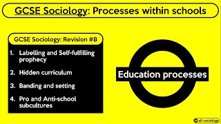 GCSE Sociology Revision from allsociology  Processes in Education Episode 8 [upl. by Antons]