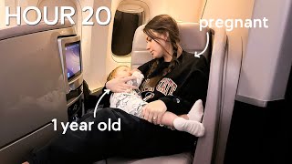 flying for 27 hours with a 1 year old and pregnant 😅 [upl. by Alakam]