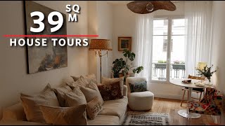 Tour an Interior Designers 39m² Paris apartment a One Bedroom in Central Paris [upl. by Boyes43]