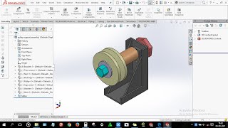 How to Design pulley support assembly in solidworks [upl. by Inaliak]