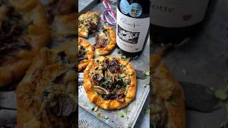 Frenchinspired Mushroom Galettes 🍷🌿✨ food french syrah [upl. by Peggi]