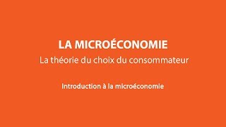 La microéconomie  La théorie du choix du consommateur  Introduction à la microéconomie 12 [upl. by Ulani841]