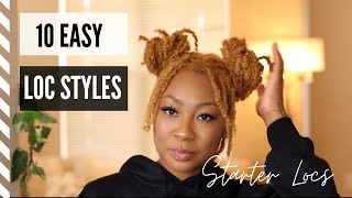 how to style starter locs  loc hairstyles for short hair  microloc styles  microlocs [upl. by Kcod570]