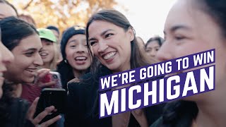 Were going to deliver Michigan and were going to win  Alexandria OcasioCortez [upl. by Adnahsed]