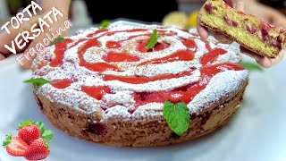 TORTA VERSATA FRAGOLINA 🍓 ricca di Fragole 🍓 [upl. by Nelo]