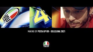 Valentino Rossi’s AGV Pista GP RR SOLELUNA 2021  The making of [upl. by Odlonra181]