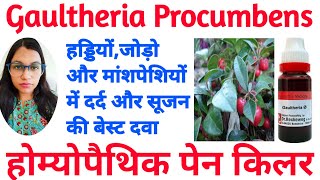 Gaultheria Homeopathic Medicine  Gaultheria Procumbens Homeopathic Medicine Uses  pain Killer [upl. by Adnirolc]