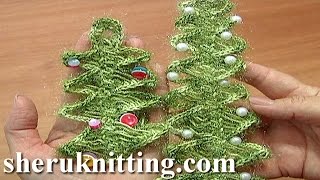 Hairpin Lace Crochet Christmas Tree Ornament Part 1 of 2Christmas Tree Bead Decorated [upl. by Allisirp]