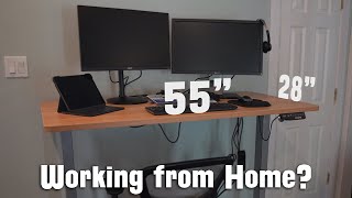 Excellent Electric Adjustable Standing Desk  Flexispot Standing Desk for Working from Home [upl. by Oflodor]