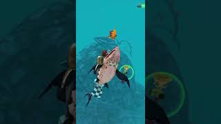 hungry shark world  ZOMBIE SHARK VS KRAKEN  Squid Boss battle [upl. by Ailekat749]