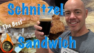 Easy Schnitzel Sandwich  Cook a tasty pork tenderloin sandwich with hunter gravy fireandfroth [upl. by Yboc]