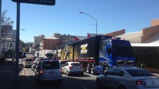 V8 Supercar Transporter Parade  Ipswich 30714 [upl. by Ateloiv]