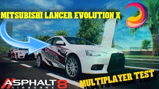 Asphalt 8 Airborne D CLASS LANCER Mitsubishi Lancer Evolution X Multiplayer test [upl. by Nathanial]