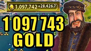 Getting 1 097 743 Gold as Portugal in Civ 6 [upl. by Burbank]