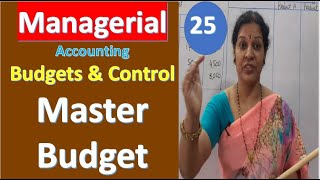 25 Master Budget from Budgets amp Budgetary Control Chapter  Managerial Management Accounting [upl. by Aikemal744]