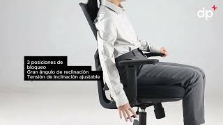 Funciones silla de oficina ergonómica Link  Decorplas [upl. by Berte374]