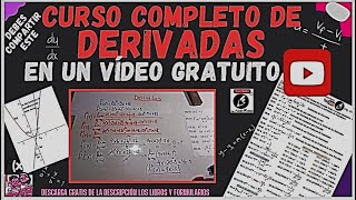 Aprende DERIVADAS desde cero │Curso Completo en un video │más de 50 ejercicios resueltos [upl. by Tenej]