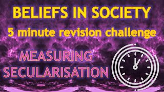 Sociology ⏱ 5 minute revision ⏱– MEASURING SECULARISATION [upl. by Eillak]