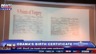 WOW Sheriff Joe Arpaio Releases New Information on President Obamas Birth Certificate FNN [upl. by Nenney]